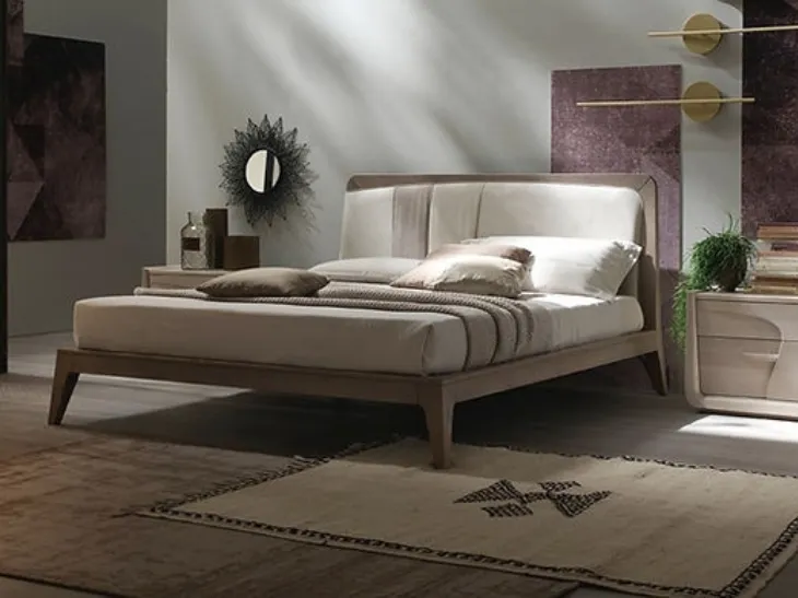 Letto in legno e tessuto Desi di Fasolin