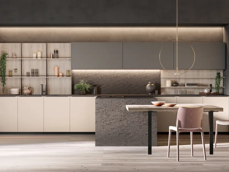 Cucina Design con penisola Alexia 01 di Zecchinon Cucine