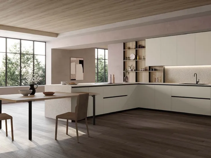 Cucina Design con penisola Kalea 01 di Zecchinon Cucine