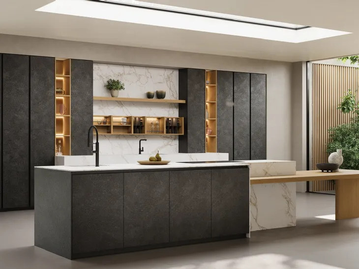 Cucina Design con isola T80 01 di Zecchinon Cucine